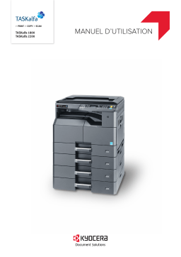 KYOCERA TASKalfa 1800 Manuel utilisateur