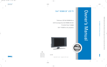 Dell LCD TV W2600 electronics accessory Manuel du propriétaire | Fixfr