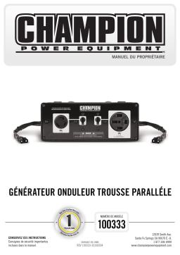 Champion Power Equipment 50-Amp Parallel Kit Manuel utilisateur