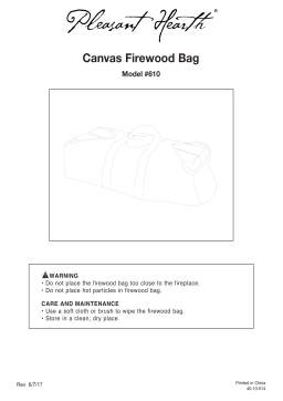 Pleasant Hearth Canvas Log Tote Guide d'installation