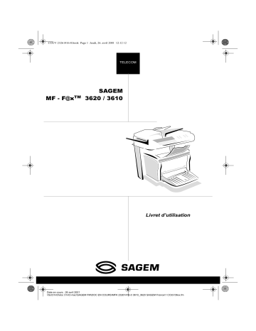 Manuel du propriétaire | Sagem MF 3610 Manuel utilisateur | Fixfr