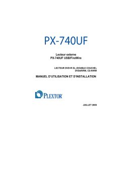 Plextor PX-740UF Manuel utilisateur