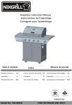 Nexgrill 4-Burner Propane Gas Grill in Stainless Steel with Side Burner and Stainless Steel Doors Plus Cover and Tool set Guide d'installation