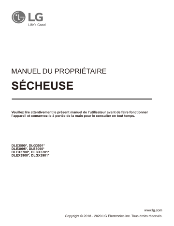 LG DLEX3700V Manuel du propriétaire | Fixfr