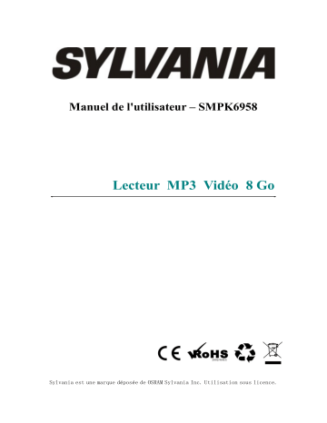 Mode d'emploi | Sylvania SMPK 6958 Manuel utilisateur | Fixfr