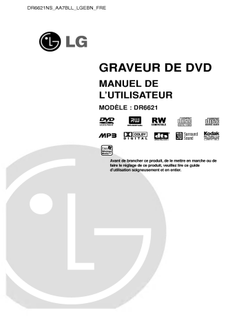 LG DR6621NS Manuel du propriétaire | Fixfr