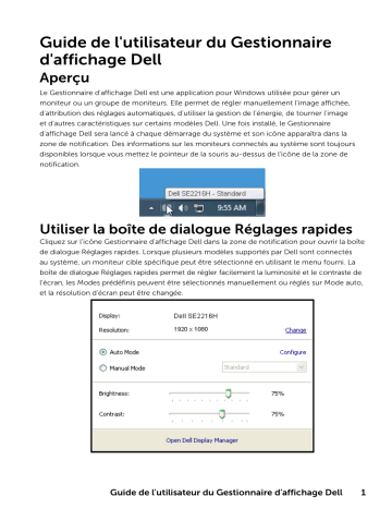 Dell SE2216H/SE2216HM electronics accessory Manuel utilisateur | Fixfr