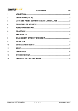 Powerplus POWAIR0010 Manuel utilisateur