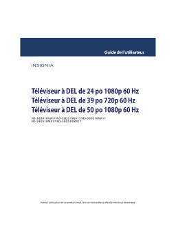 Insignia NS-24D510NA17 24" Class - (23.8" Diag.) - LED - 1080p - HDTV Manuel utilisateur