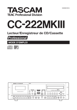 Tascam CC-222MK3 Manuel utilisateur