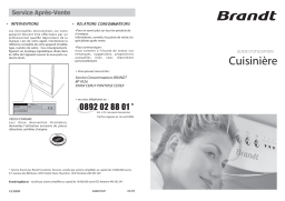 Brandt KE900W Manuel utilisateur