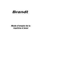 Brandt WFE0612K Manuel utilisateur