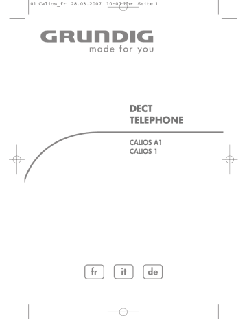 Manuel du propriétaire | Grundig CALIOS A1 Manuel utilisateur | Fixfr