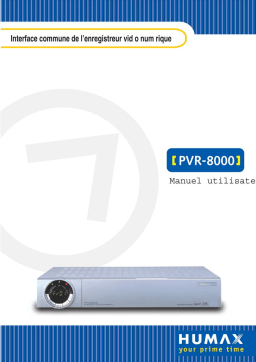 Humax PVR-8000 Manuel utilisateur