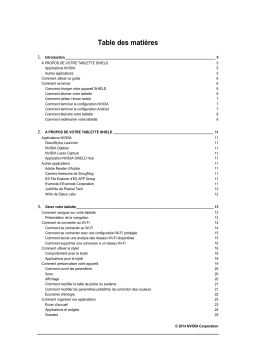 Nvidia SHIELD TABLET K1 8 Manuel utilisateur