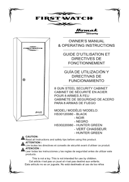 Homak HS30103660 8 Gun Steel Security Cabinet Manuel utilisateur