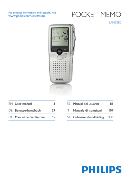 Philips POCKET-MEMO-LFH-9380 Manuel utilisateur