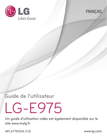 Optimus G sfr | Mode d'emploi | LG Série E975 sfr Manuel utilisateur | Fixfr
