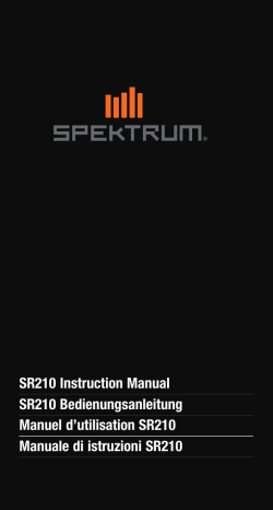 Spektrum SR210 DSMR 2 Ch Sport Rec Manuel utilisateur | Fixfr