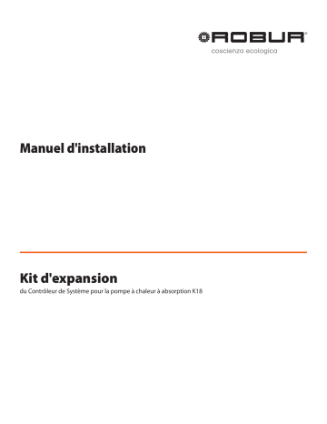 Installation manuel | Robur K18 HEAT PUMP Guide d'installation | Fixfr