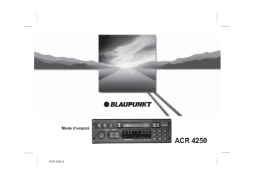 Manuel du propriétaire | Blaupunkt ACR 4250 Manuel utilisateur | Fixfr