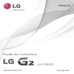 LG S&eacute;rie D802 Manuel utilisateur
