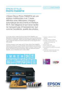 Epson STYLUS PHOTO PX800FW Manuel utilisateur