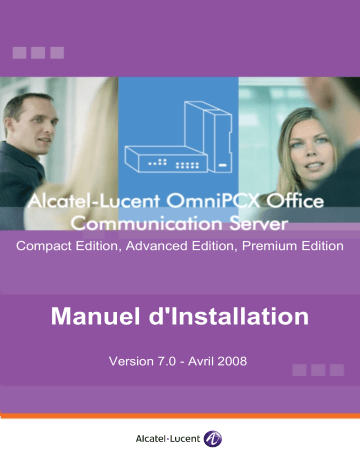 Manuel du propriétaire | Alcatel-Lucent OmniPCX Office Manuel utilisateur | Fixfr