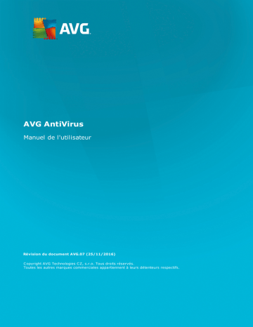 Anti-Virus 2016 | Mode d'emploi | AVG Anti-Virus 2015 Manuel utilisateur | Fixfr