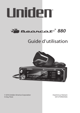 Uniden BEARCAT880 Manuel utilisateur