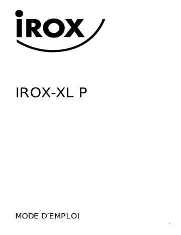 Manuel du propriétaire | Irox XLP Manuel utilisateur | Fixfr