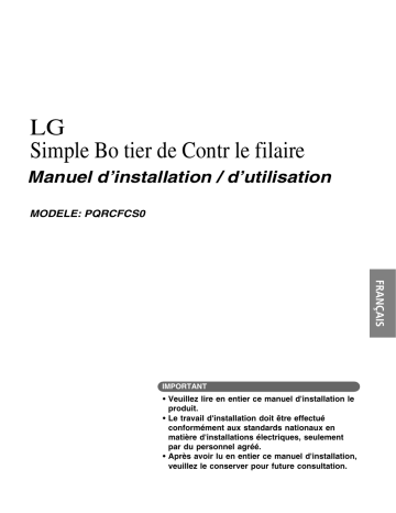 LG PQRCFCS0 Manuel du propriétaire | Fixfr