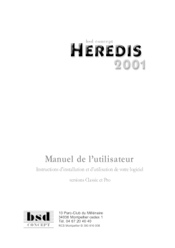 Heredis 2001 Classic Windows Manuel utilisateur