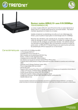 Trendnet TEW-635BRM 300Mbps Wireless N ADSL 2/2+ Modem Router Fiche technique