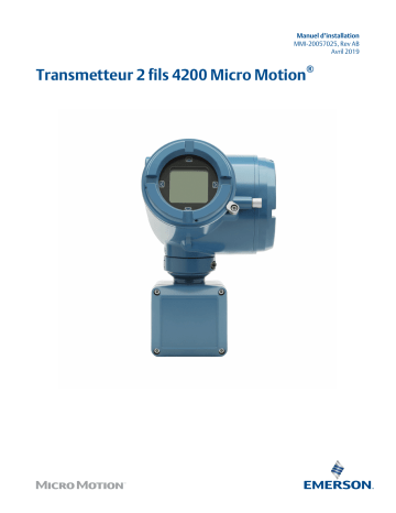 Micro Motion Transmetteur 2 fils 4200 Manuel du propriétaire | Fixfr