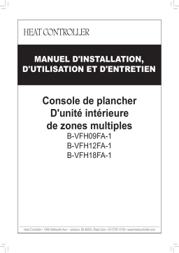 Century B-VFH18FA-1 CONSOLE LHP 18K 230V INVERTER Manuel utilisateur