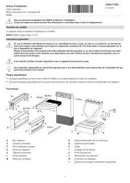 V-ZUG 64005 Range hood DSM Guide d'installation