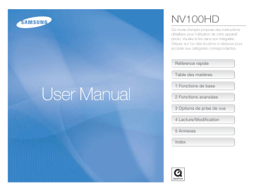 Mode d'emploi | Samsung NV100HD Manuel utilisateur | Fixfr