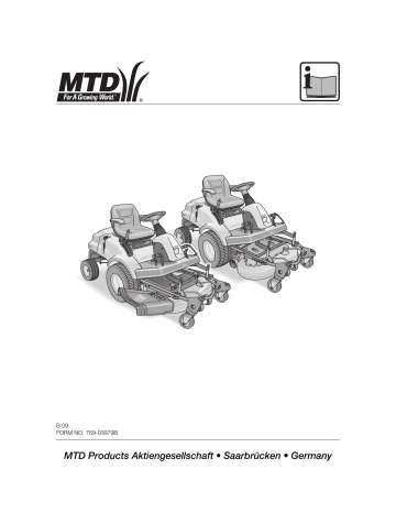 Manuel du propriétaire | MTD ZERO TURN FRONTCUT Manuel utilisateur | Fixfr