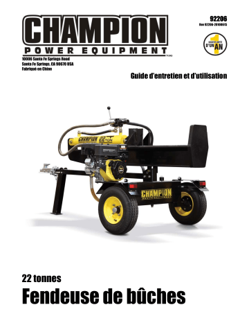 Champion Power Equipment 92206 Manuel utilisateur | Fixfr