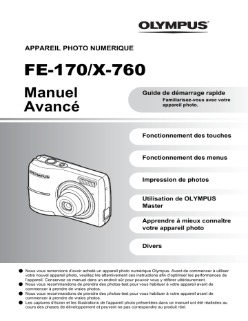 FE170 | Olympus X760 Manuel utilisateur | Fixfr