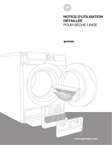 Manuel du propriétaire | Gorenje DS92ILS Sèche-linge à condensation pose libre avec pompe à chaleur Manuel utilisateur | Fixfr