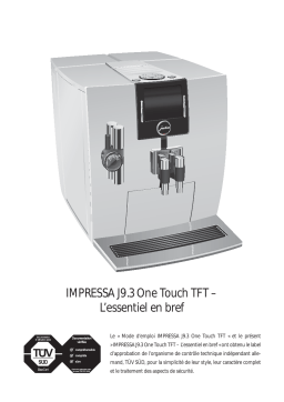 Jura Impressa J9.3 One Touch TFT Manuel utilisateur