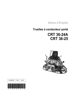 Wacker Neuson CRT36-24A Ride-on Trowel Manuel utilisateur