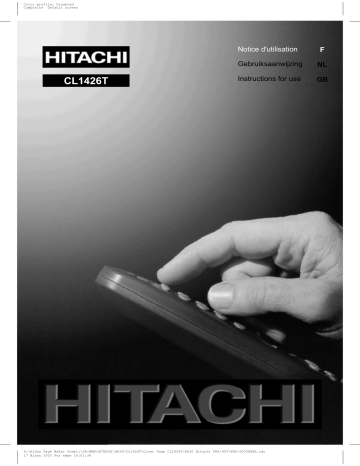 Manuel du propriétaire | Hitachi CL1426T Manuel utilisateur | Fixfr