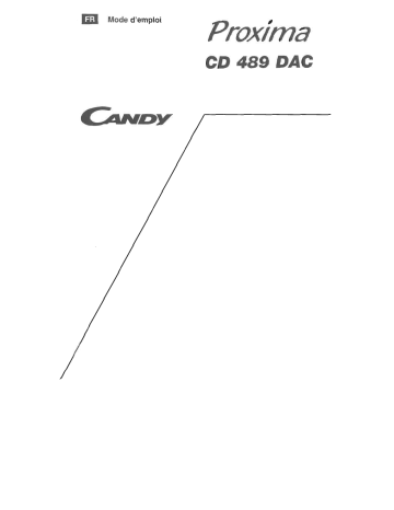 Manuel du propriétaire | Candy CD 489 DAC Manuel utilisateur | Fixfr