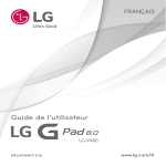 LG S&eacute;rie G-Pad 8.0 Manuel utilisateur