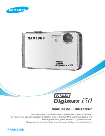 Digimax i50 MP3 | Mode d'emploi | Samsung DIGIMAX I50 Manuel utilisateur | Fixfr