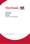 ViewSonic VP2768 MONITOR Mode d'emploi