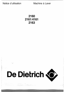 De Dietrich LW1483F13 Manuel utilisateur